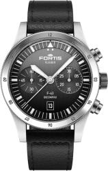 Fortis Flieger F-43 Bicompax Black F4240007 + 5 ani garanție și cadou GRATUIT Ceas