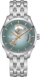 Hamilton Jazzmaster Open Heart Auto 40mm H32675141 + 5 ani garanție și cadou GRATUIT Ceas