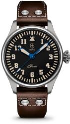 Biatec Corsair Vintage 03 - Curea pilot din piele maro închis + 5 ani garanție și cadou GRATUIT Ceas