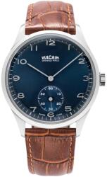 Vulcain Grand Prix - Small Second Blue - Brown Alligator + 5 ani garanție și cadou GRATUIT Ceas