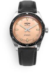 Vulcain Skindiver Salmon Beige - Black Plain + 5 ani garanție și cadou GRATUIT Ceas