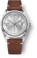 Nivada Grenchen Antarctic Spider - Brown Leather White Stitching + 5 ani garanție și cadou GRATUIT Ceas