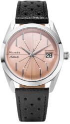Nivada Grenchen Antarctic Salmon Spider - Black Racing Strap + 5 ani garanție și cadou GRATUIT Ceas