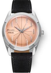 Nivada Grenchen Antarctic Spider Salmon No Date - Black Leather + 5 ani garanție și cadou GRATUIT Ceas