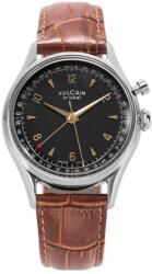 Vulcain Cricket Tradition 36 mm - Negru/Auriu - Brown Alligator + 5 ani garanție și cadou GRATUIT Ceas
