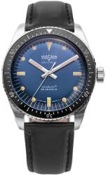 Vulcain Skindiver Nautique Blue cu Khaki Brown Lum - Black Plain + 5 ani garanție și cadou GRATUIT Ceas