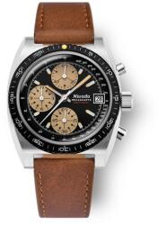 Nivada Grenchen Autochron Mecaquartz - Brown Leather + 5 ani garanție și cadou GRATUIT Ceas