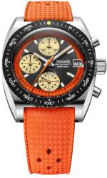 Nivada Grenchen Autochron Orange Mecaquartz - Rubber Tropic + 5 ani garanție și cadou GRATUIT Ceas