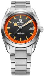 Nivada Grenchen Super Antarctic Black & Orange - 38 mm Date - Bracelet + 5 ani garanție și cadou GRATUIT Ceas