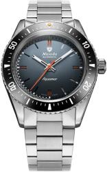 Nivada Grenchen Aquamar Grey - Flat Link Bracelet + 5 ani garanție și cadou GRATUIT Ceas