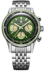 Nivada Grenchen Chronoking Racing Green - Inter. Bezel - Beads of Rice + 5 ani garanție și cadou GRATUIT Ceas