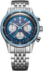 Nivada Grenchen Chronoking Racing Blue Lagoon - Inter. Bezel - Beads of Rice + 5 ani garanție și cadou GRATUIT Ceas