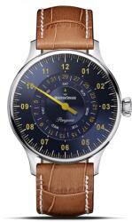 MeisterSinger Pangaea Day Date PDD917G - Curea din piele maro deschis + 5 ani garanție și cadou GRATUIT Ceas