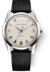 Nivada Grenchen Antarctic 35 mm - Luminova Alb Ou - Rubber tropic + 5 ani garanție și cadou GRATUIT Ceas