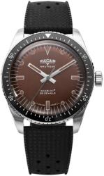 Vulcain Skindiver Nautique Brown - Rubber + 5 ani garanție și cadou GRATUIT Ceas