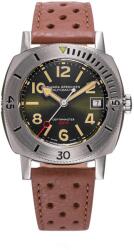 Nivada Grenchen Depthmaster Numerals - Brown Racing Strap + 5 ani garanție și cadou GRATUIT Ceas