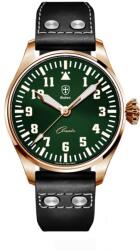 Biatec Corsair Vintage 04 - Curea pilot din piele neagră + 5 ani garanție și cadou GRATUIT Ceas