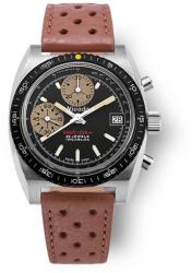 Nivada Grenchen Autochron Yellow Automatic - Brown Racing Strap + 5 ani garanție și cadou GRATUIT Ceas