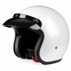 Fixato Casca Moto/Scuter Retro FIXATO Vintage, Interior Confortabil, Prindere rapida, Alb, XXL 61-62cm (retro-1-alb-XXL)