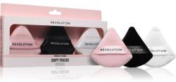 Revolution Soft Focus Powder Puff Trio puf pentru pudra 3 buc