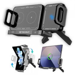 Techsuit Incarcator Auto Wireless Techsuit SW1 ModoDock, 15W, 1.67A, Negru (inc/372183)