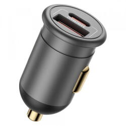 Blueo Incarcator Auto Blueo, 35W, 3A, 1 x USB-A - 1 x USB-C, Gri (inc/372132)