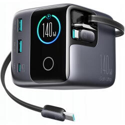 JOYROOM Incarcator Statie Cu Cablu USB-C Joyroom Podix JR-TRD01, 140W, 1 x USB-C - 2 x USB-A, Gri (inc/us/joy/po/14/1x/2x/gr)