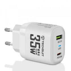 Techsuit Incarcator Retea Techsuit CHPD174, 35W, 3A, 1 x USB-A - 1 x USB-C, Alb (inc/372278)