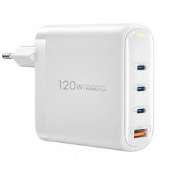 WIWU Incarcator Retea WiWu Wi-U020, 120W, 3A, 1 x USB-A - 3 x USB-C, Alb (inc/wiw/wi/12/3a/1x/3x/al)