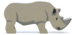 Tender Leaf Figurina Rinocer, din lemn premium - Rhinoceros - Tender Leaf Toys, Varsta 3+ ani, Gri (TL4747)