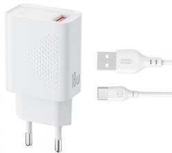 XO Incarcator Retea Cu Cablu USB-C XO Design L159, 18W, 3A, 1 x USB-A, Alb (inc/us/xo/l159/18/3a/1x/al)