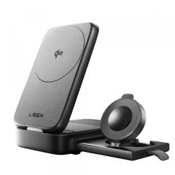 Lisen Incarcator Retea Wireless Lisen W106 3in1, 15W, 1.67A, Gri YL0424120009 (lis/374543)