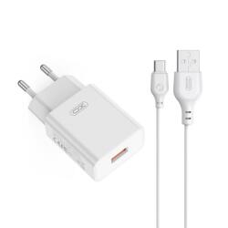 XO Incarcator Retea Cu Cablu USB-C XO Design L127, 18W, 3A, 1 x USB-A, Alb (inc/us/xo /l1/18/3a/1x/al)