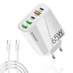 Techsuit Incarcator Retea Cu Cablu USB-C Techsuit CHC2 PentaXPower, 20W, 3A, 3 x USB-A - 2 x USB-C, Alb (inc/372349)