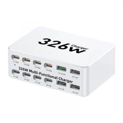  OEM Incarcator Statie OEM WLX-818E, 326W, 3.25A, 4 x USB-A - 8 x USB-C, Alb (inc/oem/wl818e/32/32/4x/8x/al)