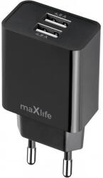 Maxlife Incarcator Retea MaXlife MXTC-12, 24W, 2.4A, 2 x USB-A, Negru (inc/max/mx/24/48/2x/ne)
