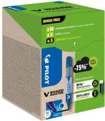 Pilot Táblamarker, 2, 3 mm, kúpos, PILOT "V-Board Master, Bonus Pack", kék + betét