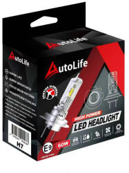 Autolife AL-H7PRO LED Autós Fényszóró - E jeles - 12/24V - 60W - 5000lm - CANBUS párban Plug & Play IP68 Halo Led Cyber Series (14471)