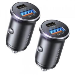 Lisen Incarcator Auto Lisen, 51W, 3A, 1 x USB-A - 1 x USB-C, Set 2 bucati, Negru YL0223080037 (lis/374556)
