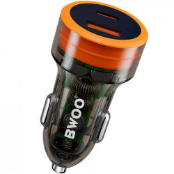 BWOO Incarcator Auto BWOO BO-CC85, 38W, 3A, 1 x USB-A - 1 x USB-C, Negru (inc/bwo/bo/38/3a/1x/1x/ne)