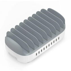 ORICO Incarcator Statie Orico DUK-10P-V1, 120W, 2.4A, 10 x USB-A, Alb (inc/ori/du/12/24/10/al)