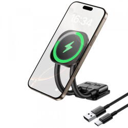 Baseus Incarcator Auto Wireless Baseus PrimeTrip C03s Pro, 15W, 1.67A, Negru C0013B01 (C0013B01)