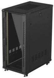 Lanberg Rack szekrény 19" 27U 600x1000mm fekete