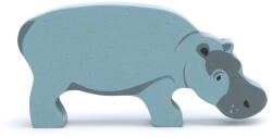 Tender Leaf Figurina Hipopotam, din lemn premium - Hippopotamus - Tender Leaf Toys, Varsta 3+ ani, Bleu-Gri (TL4748)