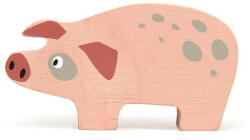 Tender Leaf Figurina Porcusor, din lemn premium - Pig - Tender Leaf Toys, Varsta 3+ ani, Roz (TL4831)