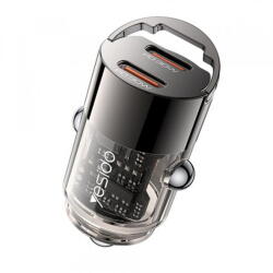 YESIDO Incarcator Auto Yesido Y69, 30W, 3A, 2 x USB-C, Negru (ysd/370206)