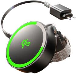 Lisen Incarcator Retea Wireless Lisen W602 2in1, 15W, 1.67A, Negru YL0324090008 (lis/374542)