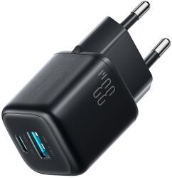 JOYROOM Incarcator Retea Cu Cablu USB-C Joyroom JR-TG7, 33W, 3A, 1 x USB-A - 1 x USB-C, Negru (inc/us/joy/jr/33/3a/1x/1x/ne)