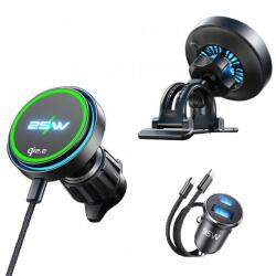 Lisen Incarcator Auto Wireless Lisen W116, 25W, Negru YL0225060018 (acc/383282)