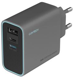 Cuktech Incarcator Retea Cuktech, 65W, 3A, 1 x USB-A - 2 x USB-C, Gri CUKAD653EUGR (CUKAD653EUGR) - dwyn